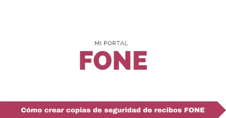 Cómo crear copias de seguridad de recibos FONE