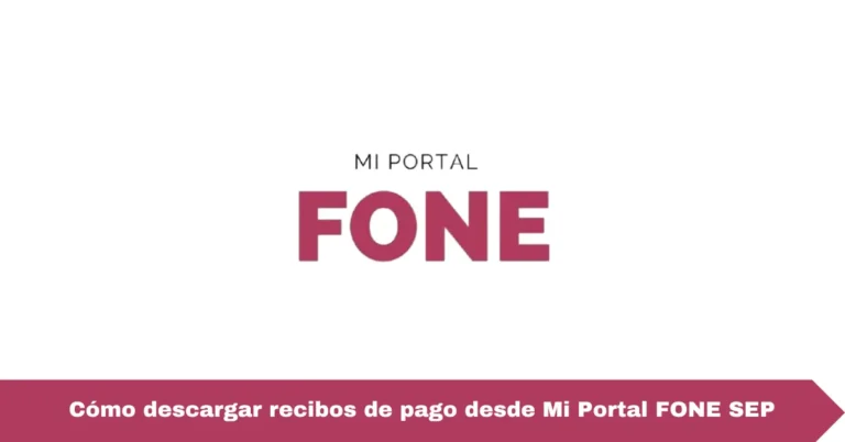 Cómo descargar recibos de pago desde Mi Portal FONE SEP
