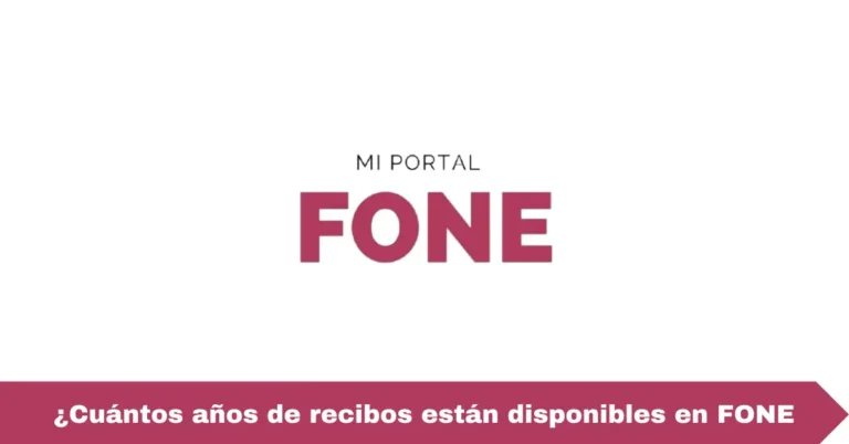 ¿Cuántos años de recibos están disponibles en FONE