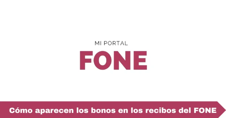 Cómo aparecen los bonos en los recibos del FONE