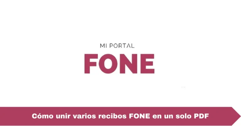 Cómo unir varios recibos FONE en un solo PDF