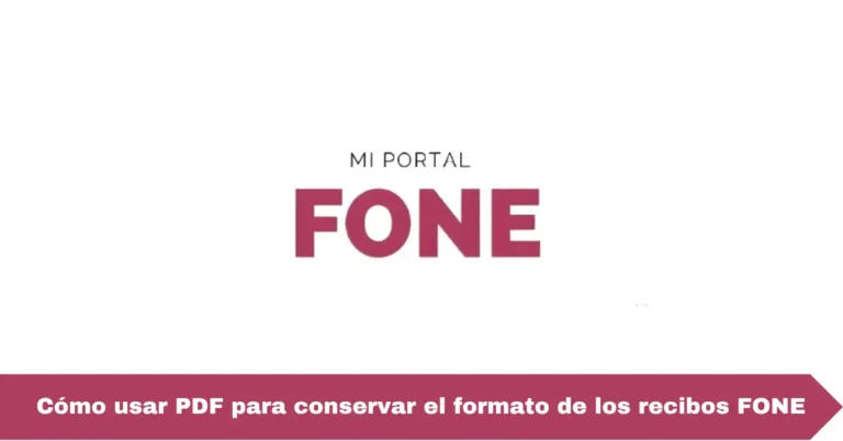Cómo usar PDF para conservar el formato de los recibos FONE