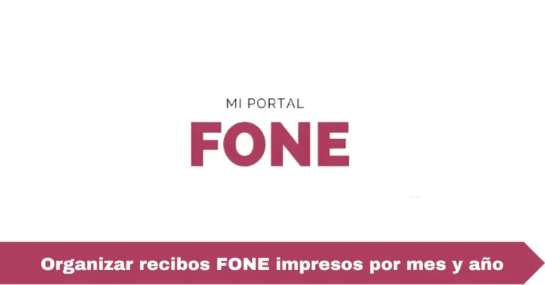 Organizar recibos FONE impresos por mes y año