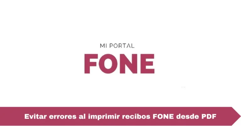 Evitar errores al imprimir recibos FONE desde PDF