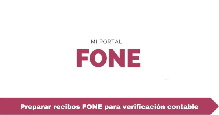 Preparar recibos FONE para verificación contable