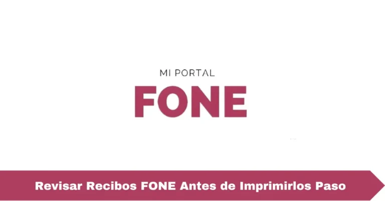 Revisar Recibos FONE Antes de Imprimirlos Paso
