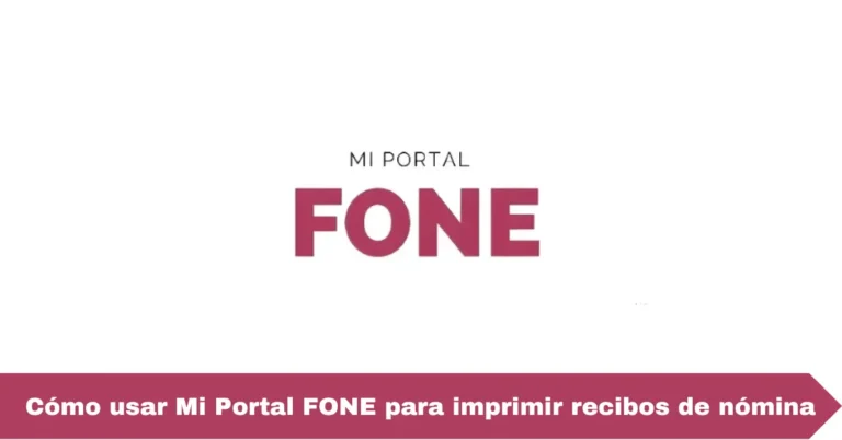 Cómo usar Mi Portal FONE para imprimir recibos de nómina