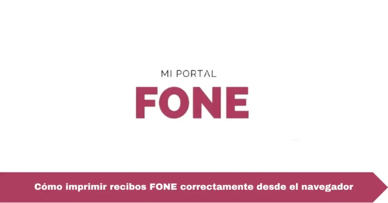 Cómo imprimir recibos FONE correctamente desde el navegador