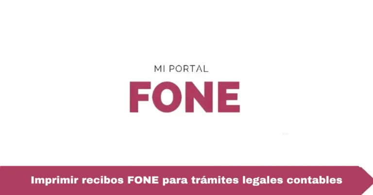 Imprimir recibos FONE para trámites legales contables