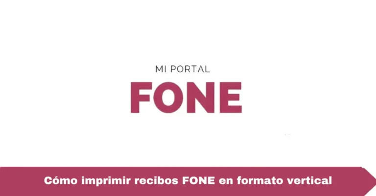 Cómo imprimir recibos FONE en formato vertical