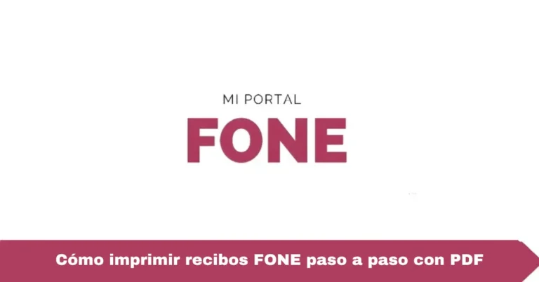Cómo imprimir recibos FONE paso a paso con PDF
