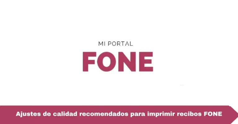 Ajustes de calidad recomendados para imprimir recibos FONE
