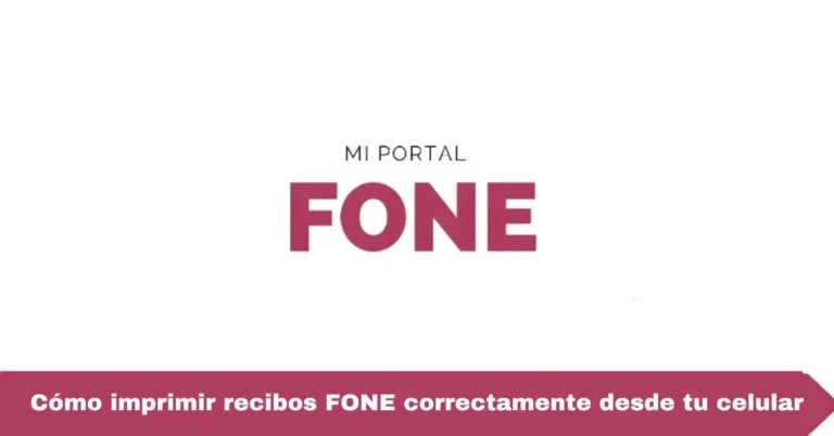 Cómo imprimir recibos FONE correctamente desde tu celular