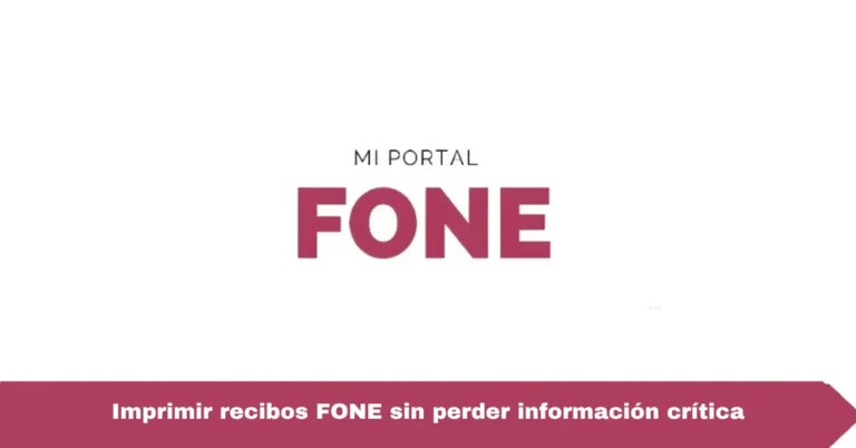 Imprimir recibos FONE sin perder información crítica