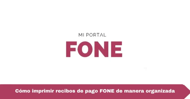 Cómo imprimir recibos de pago FONE de manera organizada