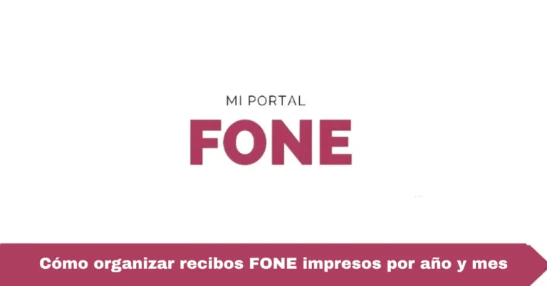 Cómo organizar recibos FONE impresos por año y mes
