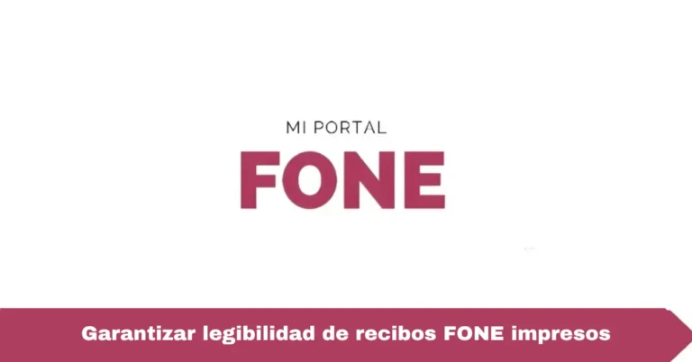 Garantizar legibilidad de recibos FONE impresos