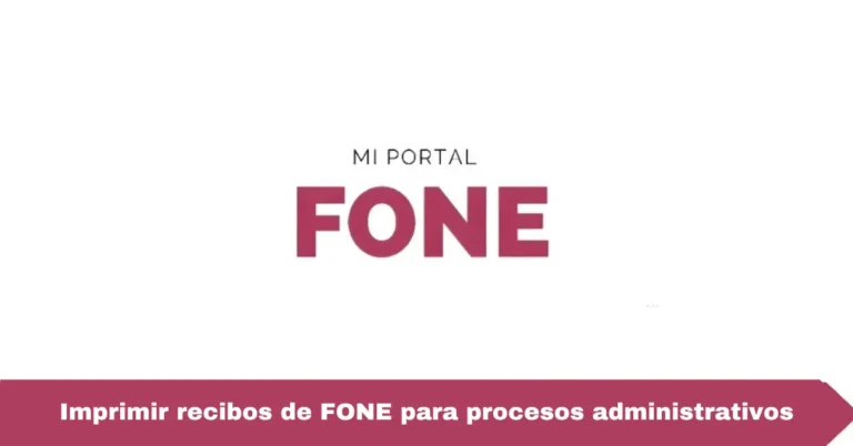 Imprimir recibos de FONE para procesos administrativos