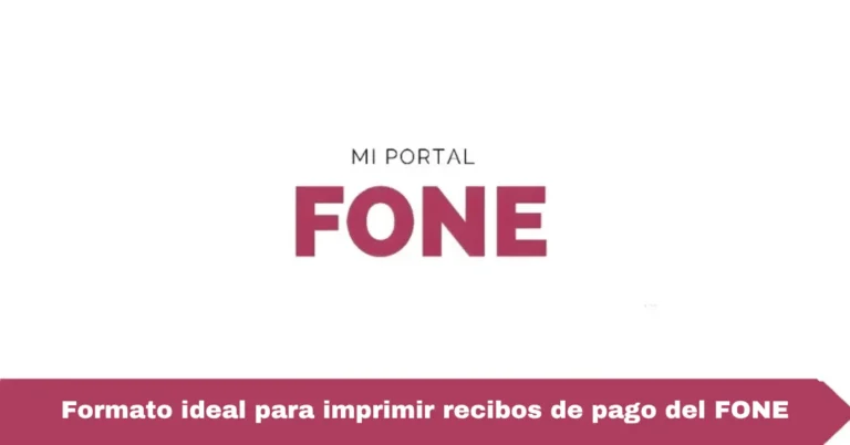 Formato ideal para imprimir recibos de pago del FONE